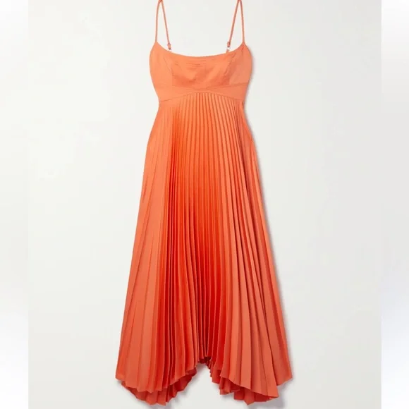 A.L.C. 
Hollie Pleated Empire-Waist Midi Dress - Picture 3 of 10